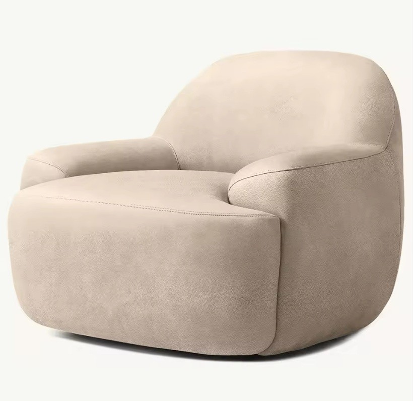 Modern Accent Chair Leather Lounge Chair Comfy Living Room Chair