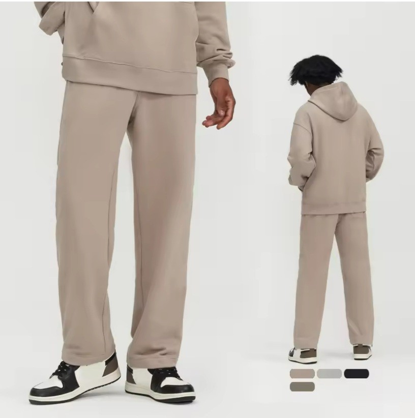 MTR3484 Autumn Winter Wholesale Custom 380 Gsm 100% Cotton Straight French Terry Sweatpants Men's Pants & Trousers