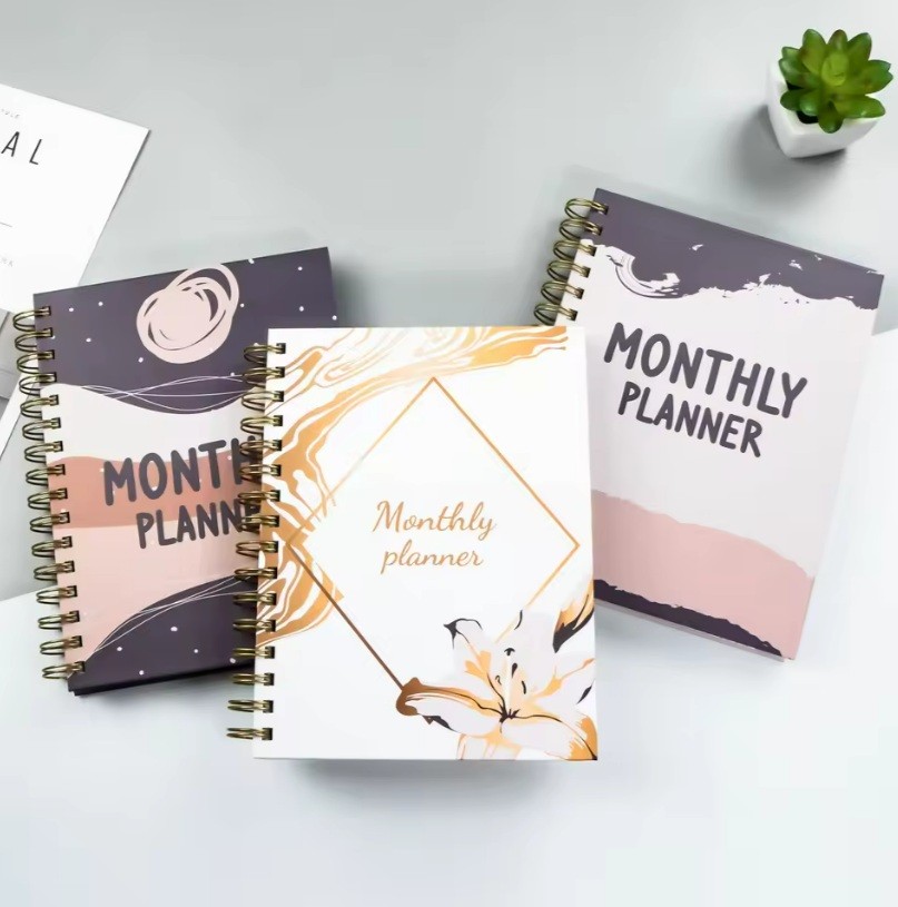 Monthly Planners and Notebooks Custom Spiral Notebook Manufacturer A5 Customised Diary Planner Notebook With Dividers