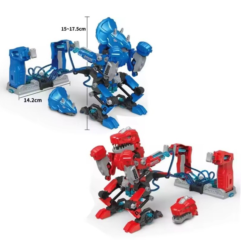 Children's Educational Toys 348 PCS Assembly Intelligent STEM Hydraulic Boxing Battle Dinosaur DIY Assembly Science Toys